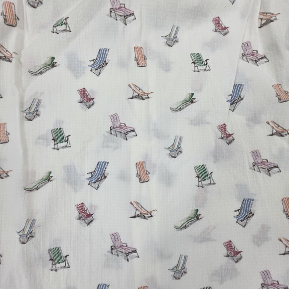 Tommy Bahama Shirt Mens Large White Button Down Beach Relax Island Modern Linen - Picture 8 of 9